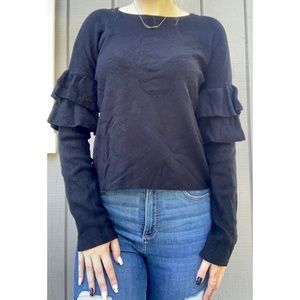 Black Sweater With Bell Sleeves Size Small